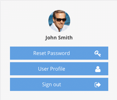 Mobile Hotel Search: User Menu