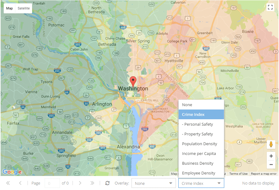 Safety Index Heat Map