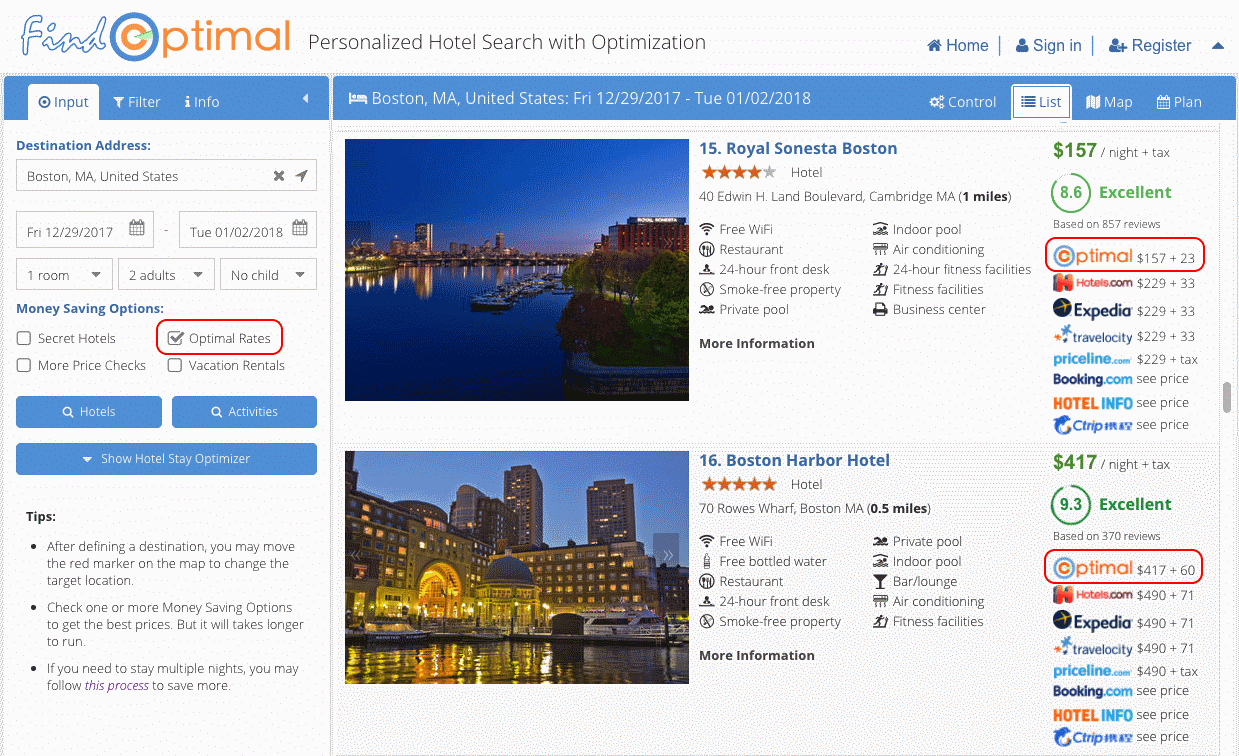 Optimal Hotel Rate